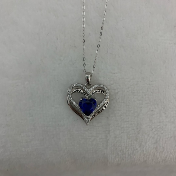 NWT 925 Sterling Silver I love you Always and Forever Necklace - Picture 11 of 12